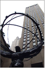 The Atlas statue at Rockefeller Center